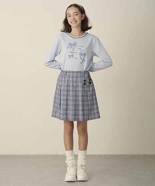 pom ponette junior / ポンポネット ジュニア ミニ・ひざ丈スカート | インパン付きビットパーツプリーツスカート | 詳細12