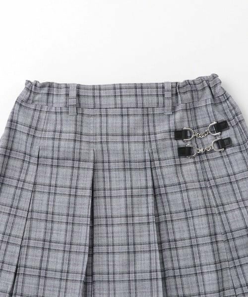 pom ponette junior / ポンポネット ジュニア ミニ・ひざ丈スカート | インパン付きビットパーツプリーツスカート | 詳細2