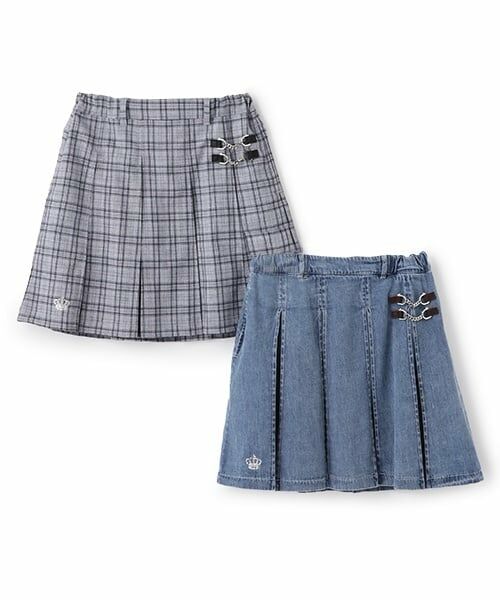 pom ponette junior / ポンポネット ジュニア ミニ・ひざ丈スカート | インパン付きビットパーツプリーツスカート | 詳細9