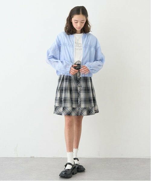 pom ponette junior / ポンポネット ジュニア ミニ・ひざ丈スカート | リボンタックスカート | 詳細3