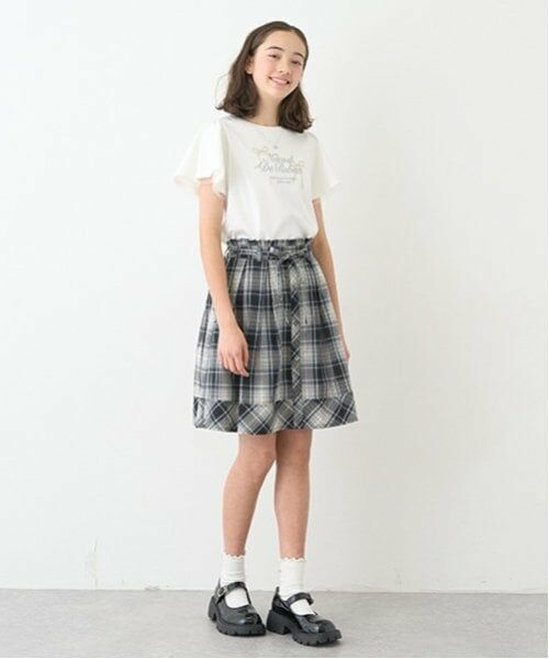 pom ponette junior / ポンポネット ジュニア ミニ・ひざ丈スカート | リボンタックスカート | 詳細8