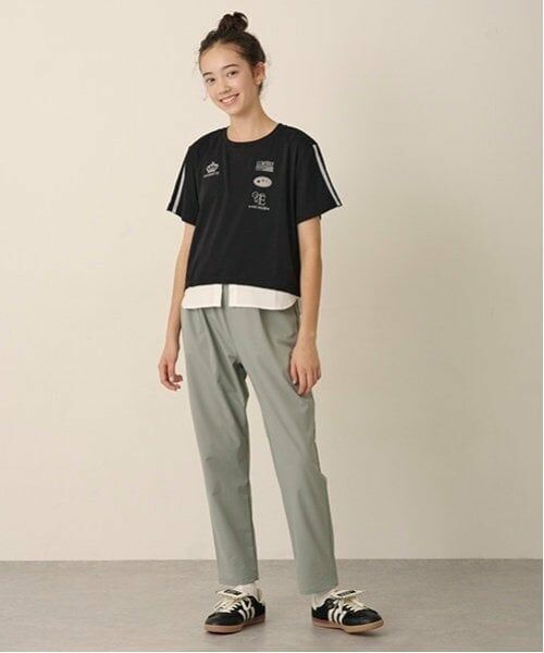 pom ponette junior / ポンポネット ジュニア その他パンツ | 【GOOD PRICE】イージーテーパードパンツ（カーキ）