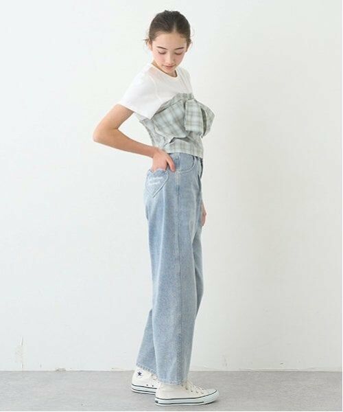 pom ponette junior / ポンポネット ジュニア その他パンツ | 【ニコ☆プチ掲載】ハートベルト付きウォッシュドデニムパンツ | 詳細18