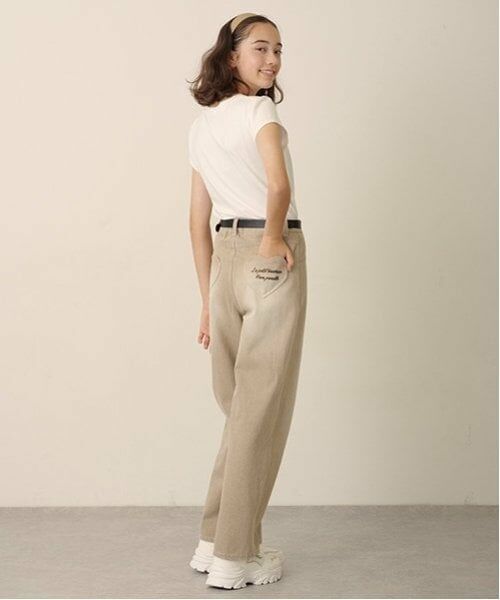 pom ponette junior / ポンポネット ジュニア その他パンツ | 【ニコ☆プチ掲載】ハートベルト付きウォッシュドデニムパンツ | 詳細7