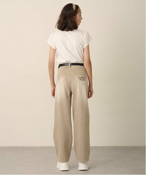 pom ponette junior / ポンポネット ジュニア その他パンツ | 【ニコ☆プチ掲載】ハートベルト付きウォッシュドデニムパンツ | 詳細8