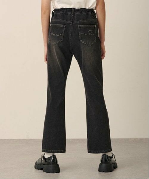 pom ponette junior / ポンポネット ジュニア その他パンツ | 【のびのび】カットデニムフレアパンツ | 詳細10