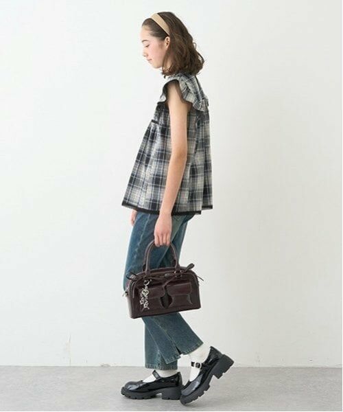 pom ponette junior / ポンポネット ジュニア その他パンツ | 【のびのび】カットデニムフレアパンツ | 詳細7