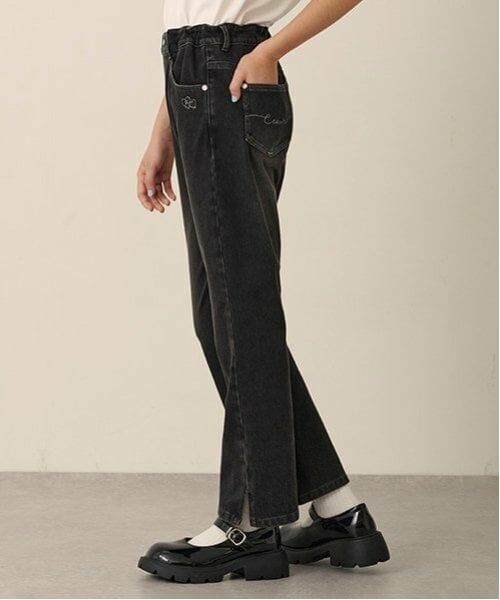 pom ponette junior / ポンポネット ジュニア その他パンツ | 【のびのび】カットデニムフレアパンツ | 詳細9