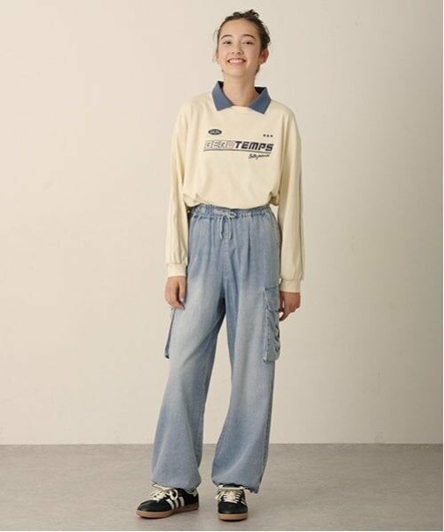 pom ponette junior / ポンポネット ジュニア その他パンツ | イージーカーゴワイドパンツ | 詳細11