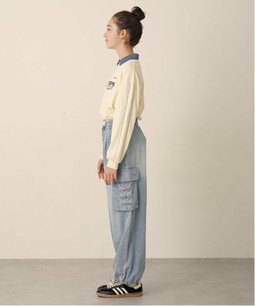 pom ponette junior / ポンポネット ジュニア その他パンツ | イージーカーゴワイドパンツ | 詳細12