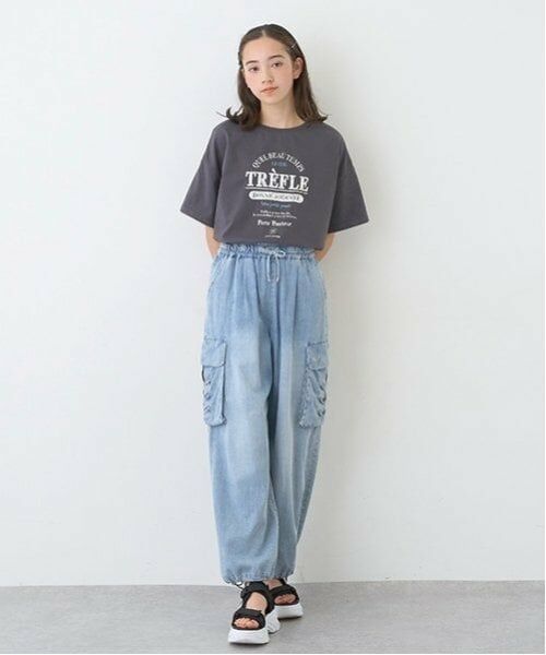 pom ponette junior / ポンポネット ジュニア その他パンツ | イージーカーゴワイドパンツ | 詳細4