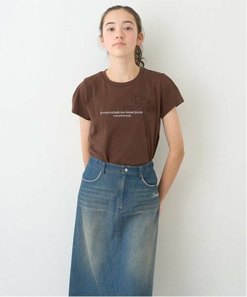 pom ponette junior / ポンポネット ジュニア ミニ・ひざ丈スカート | ハートポケットデニムスカート | 詳細6