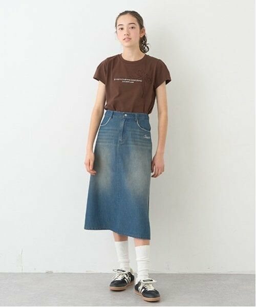 pom ponette junior / ポンポネット ジュニア ミニ・ひざ丈スカート | ハートポケットデニムスカート | 詳細7