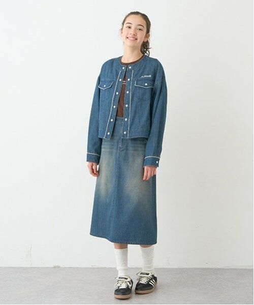 pom ponette junior / ポンポネット ジュニア ミニ・ひざ丈スカート | ハートポケットデニムスカート | 詳細8