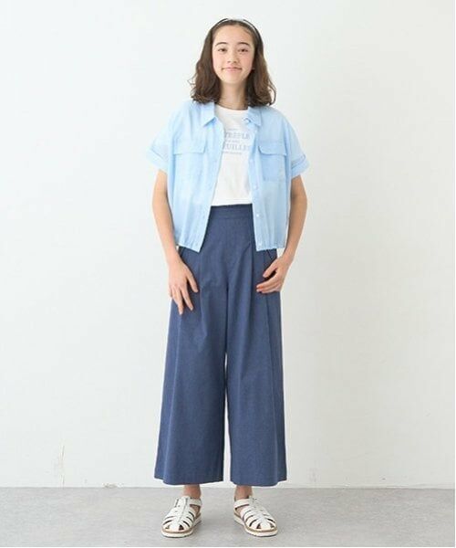 pom ponette junior / ポンポネット ジュニア その他パンツ | サス付きワイドパンツ | 詳細4