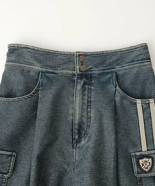 pom ponette junior / ポンポネット ジュニア ショート・ハーフ・半端丈パンツ | 【のびのび】カットデニムカーゴショートパンツ | 詳細15