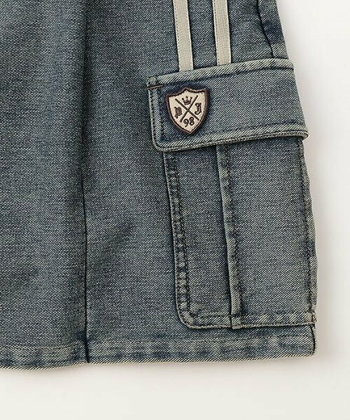 pom ponette junior / ポンポネット ジュニア ショート・ハーフ・半端丈パンツ | 【のびのび】カットデニムカーゴショートパンツ | 詳細20