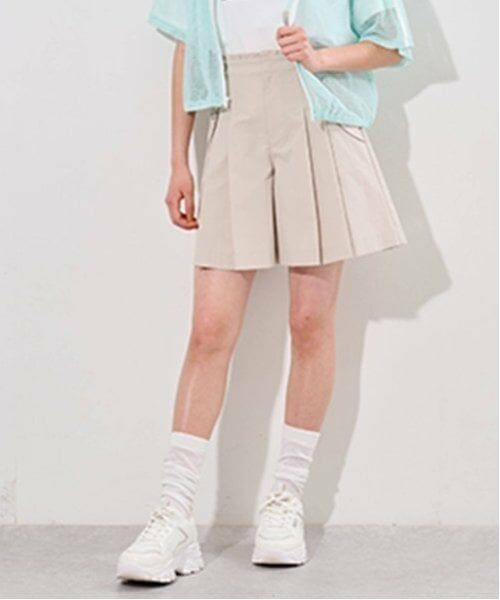 pom ponette junior / ポンポネット ジュニア ショート・ハーフ・半端丈パンツ | サイドボタンタックキュロット | 詳細1