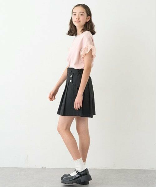 pom ponette junior / ポンポネット ジュニア ショート・ハーフ・半端丈パンツ | サイドボタンタックキュロット | 詳細10