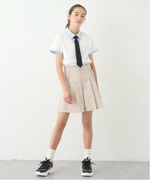 pom ponette junior / ポンポネット ジュニア ショート・ハーフ・半端丈パンツ | サイドボタンタックキュロット | 詳細13