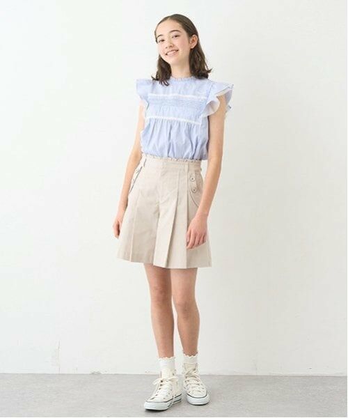 pom ponette junior / ポンポネット ジュニア ショート・ハーフ・半端丈パンツ | サイドボタンタックキュロット | 詳細19