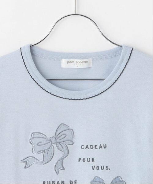 pom ponette junior / ポンポネット ジュニア Tシャツ | リボンアップリケTシャツ | 詳細18