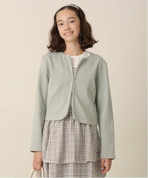 pom ponette junior / ポンポネット ジュニア カーディガン・ボレロ | ノーカラーZIPカーデTシャツセット | 詳細10