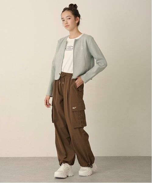 pom ponette junior / ポンポネット ジュニア カーディガン・ボレロ | ノーカラーZIPカーデTシャツセット | 詳細12