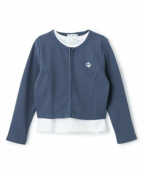 pom ponette junior / ポンポネット ジュニア カーディガン・ボレロ | ノーカラーZIPカーデTシャツセット | 詳細14