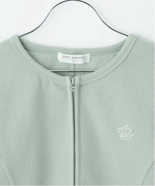 pom ponette junior / ポンポネット ジュニア カーディガン・ボレロ | ノーカラーZIPカーデTシャツセット | 詳細18