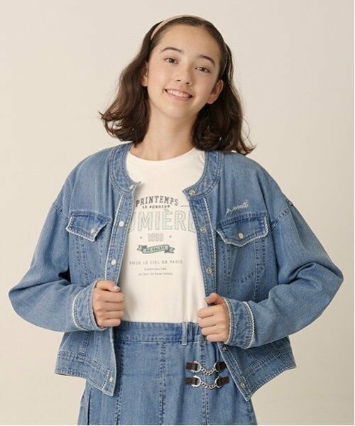 pom ponette junior / ポンポネット ジュニア Tシャツ | 【GOOD PRICE】レタードロンT（白）