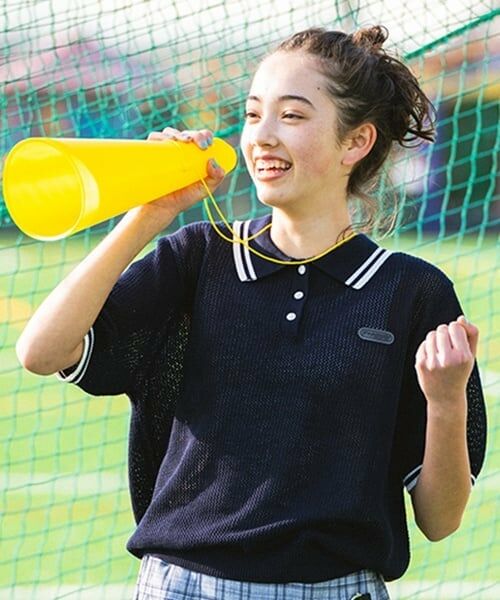 pom ponette junior / ポンポネット ジュニア ニット・セーター | メッシュ半袖ポロニット | 詳細4