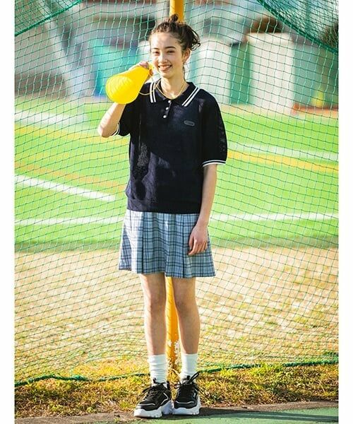 pom ponette junior / ポンポネット ジュニア ニット・セーター | メッシュ半袖ポロニット | 詳細6