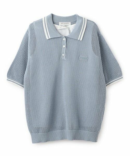 pom ponette junior / ポンポネット ジュニア ニット・セーター | メッシュ半袖ポロニット | 詳細8