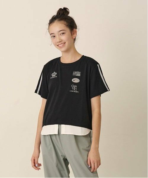 pom ponette junior / ポンポネット ジュニア Tシャツ | ヘムシャツレイヤードライクTシャツ | 詳細6