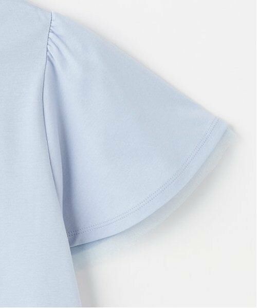 pom ponette junior / ポンポネット ジュニア Tシャツ | ネックレス風刺しゅうフレアスリーブTシャツ | 詳細8