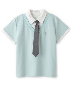 pom ponette junior / ポンポネット ジュニア シャツ・ブラウス | 【ニコ☆プチ掲載】ネクタイつきレイヤードトップス