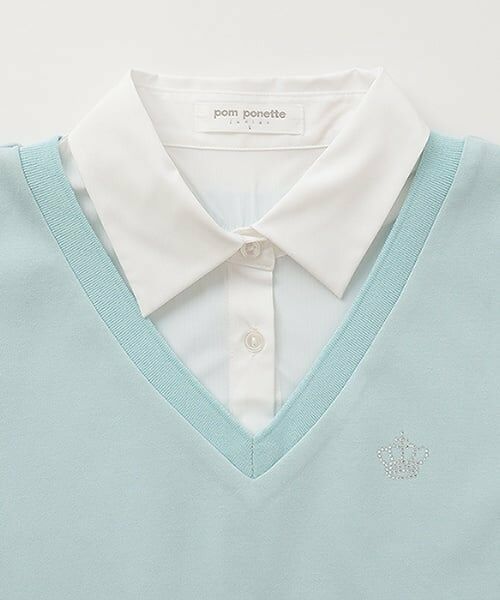 pom ponette junior / ポンポネット ジュニア シャツ・ブラウス | 【ニコ☆プチ掲載】ネクタイつきレイヤードトップス | 詳細10