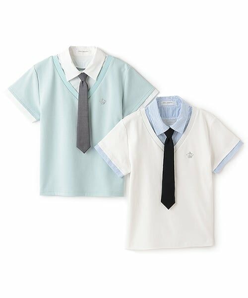 pom ponette junior / ポンポネット ジュニア シャツ・ブラウス | 【ニコ☆プチ掲載】ネクタイつきレイヤードトップス | 詳細16