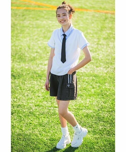 pom ponette junior / ポンポネット ジュニア シャツ・ブラウス | 【ニコ☆プチ掲載】ネクタイつきレイヤードトップス | 詳細6