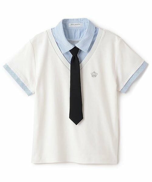 pom ponette junior / ポンポネット ジュニア シャツ・ブラウス | 【ニコ☆プチ掲載】ネクタイつきレイヤードトップス | 詳細7