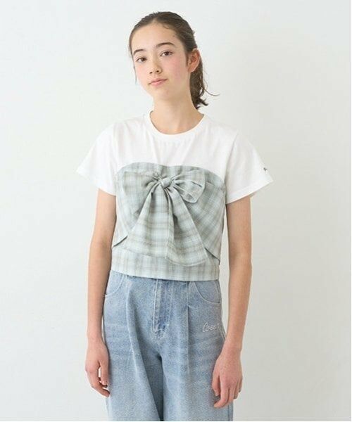 pom ponette junior / ポンポネット ジュニア Tシャツ | 【ニコ☆プチ掲載】リボンビスチェTシャツ | 詳細11