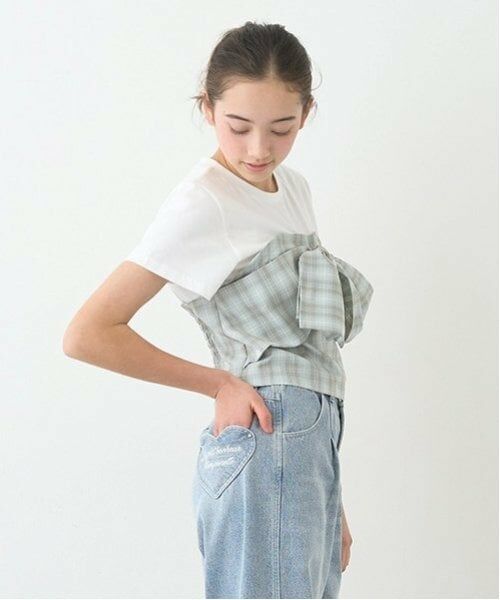 pom ponette junior / ポンポネット ジュニア Tシャツ | 【ニコ☆プチ掲載】リボンビスチェTシャツ | 詳細14