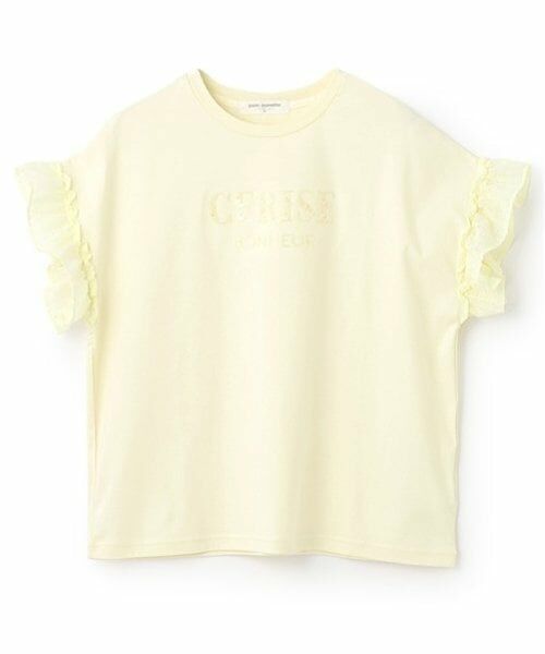 pom ponette junior / ポンポネット ジュニア Tシャツ | 【ニコ☆プチ掲載】スパンコールロゴTシャツ（クリーム）