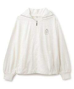 pom ponette junior / ポンポネット ジュニア パーカー | 【UVカット】シアーボーダージップパーカ