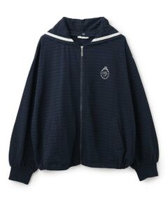 pom ponette junior / ポンポネット ジュニア パーカー | 【UVカット】シアーボーダージップパーカ