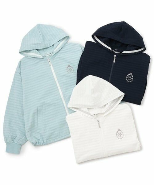 pom ponette junior / ポンポネット ジュニア パーカー | 【UVカット】シアーボーダージップパーカ | 詳細13