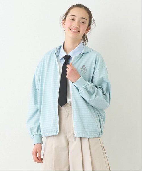 pom ponette junior / ポンポネット ジュニア パーカー | 【UVカット】シアーボーダージップパーカ | 詳細2