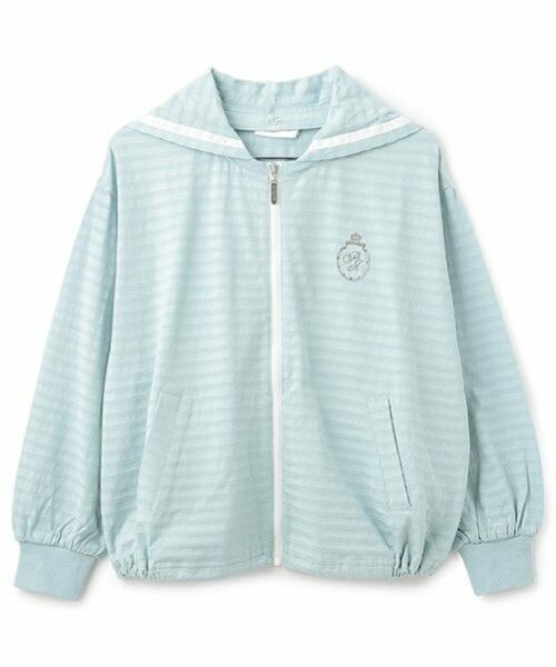 pom ponette junior / ポンポネット ジュニア パーカー | 【UVカット】シアーボーダージップパーカ | 詳細4