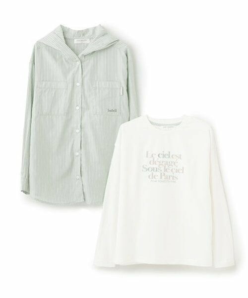 pom ponette junior / ポンポネット ジュニア シャツ・ブラウス | 長袖シャツパーカ＋ロンTセット | 詳細12